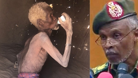 কঙ্কালসার এই বৃদ্ধ সুদানের সাবেক সহকারী প্রতিরক্ষামন্ত্রী!