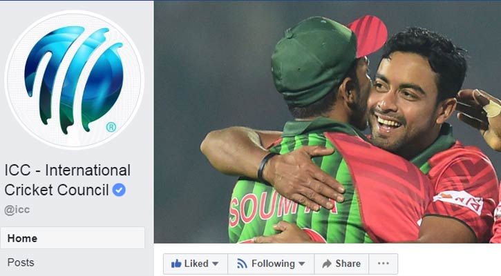আইসিসি’র পেইজের কভার ছবিতে রাহি