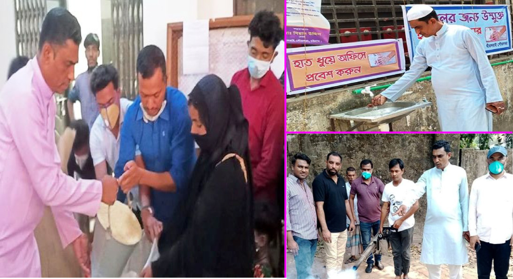 মোশাররফের নির্দেশে কেরোনা প্রতিরোধে কাজ করছেন মেয়র গিয়াস