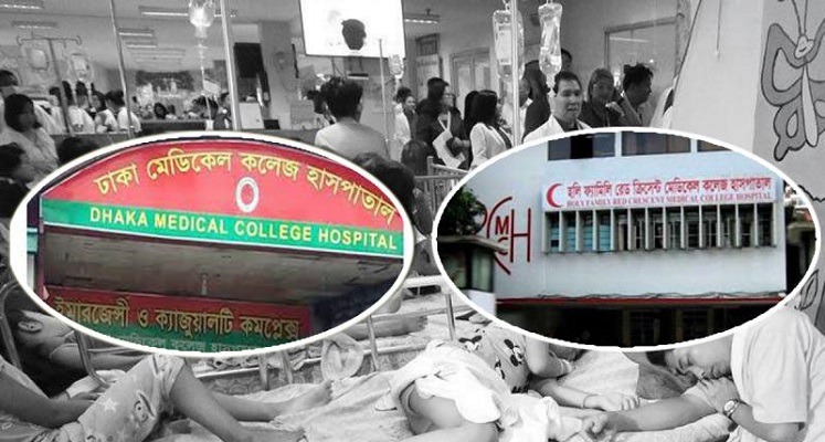 সরকারিতে ঢামেক, বেসরকারিতে হলি ফ্যামিলিতে ডেঙ্গু রোগী বেশি