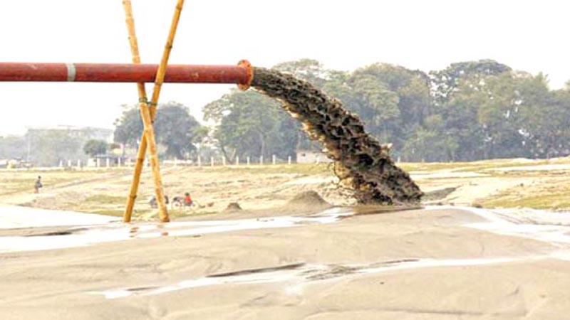 মৌলভীবাজারে অবৈধ বালু উত্তোলন থেমে নেই