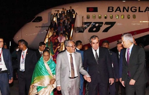 দুশানবেতে রাষ্ট্রপতিকে লাল গালিচা সংবর্ধনা