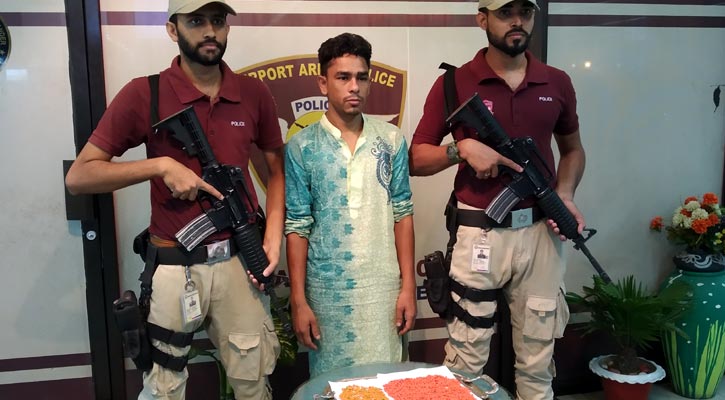 শাহজালালে সাড়ে ৩ হাজার ইয়াবাসহ যুবক আটক