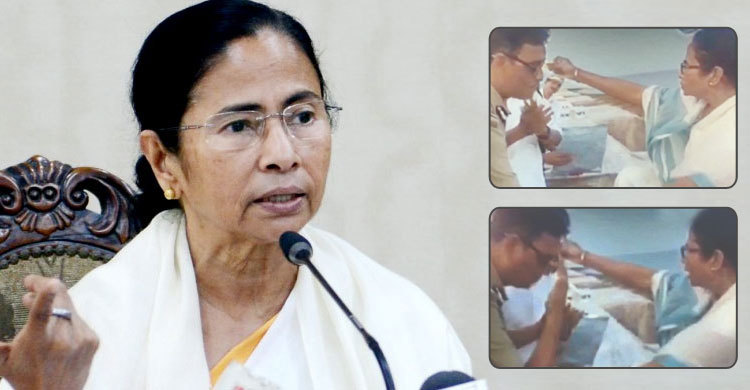 পশ্চিমবঙ্গে তোলপাড়, মমতার পা ছুঁয়ে আইজির প্রণাম 