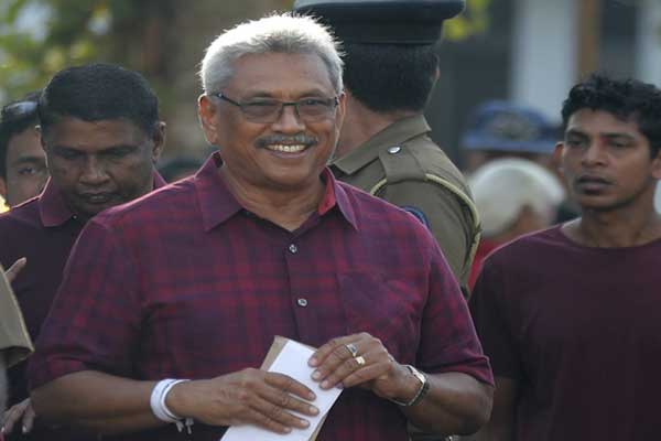  শ্রীলঙ্কার নতুন প্রেসিডেন্ট মাহিন্দার ভাই গোটাবায়া রাজাপাকসে