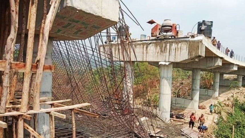 রাঙামাটিতে নির্মাণাধীন সেতু ধসে শ্রমিকের মৃত্যু